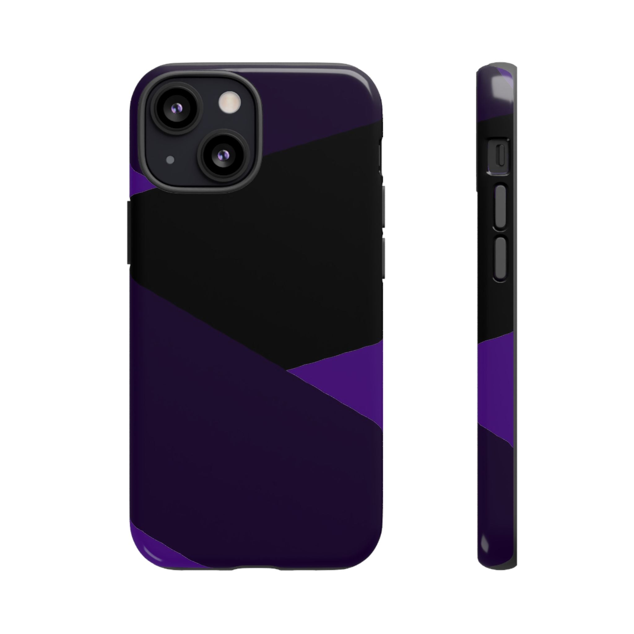 Purple Geometric Tough Phone Case — Slim Protective iPhone Cover