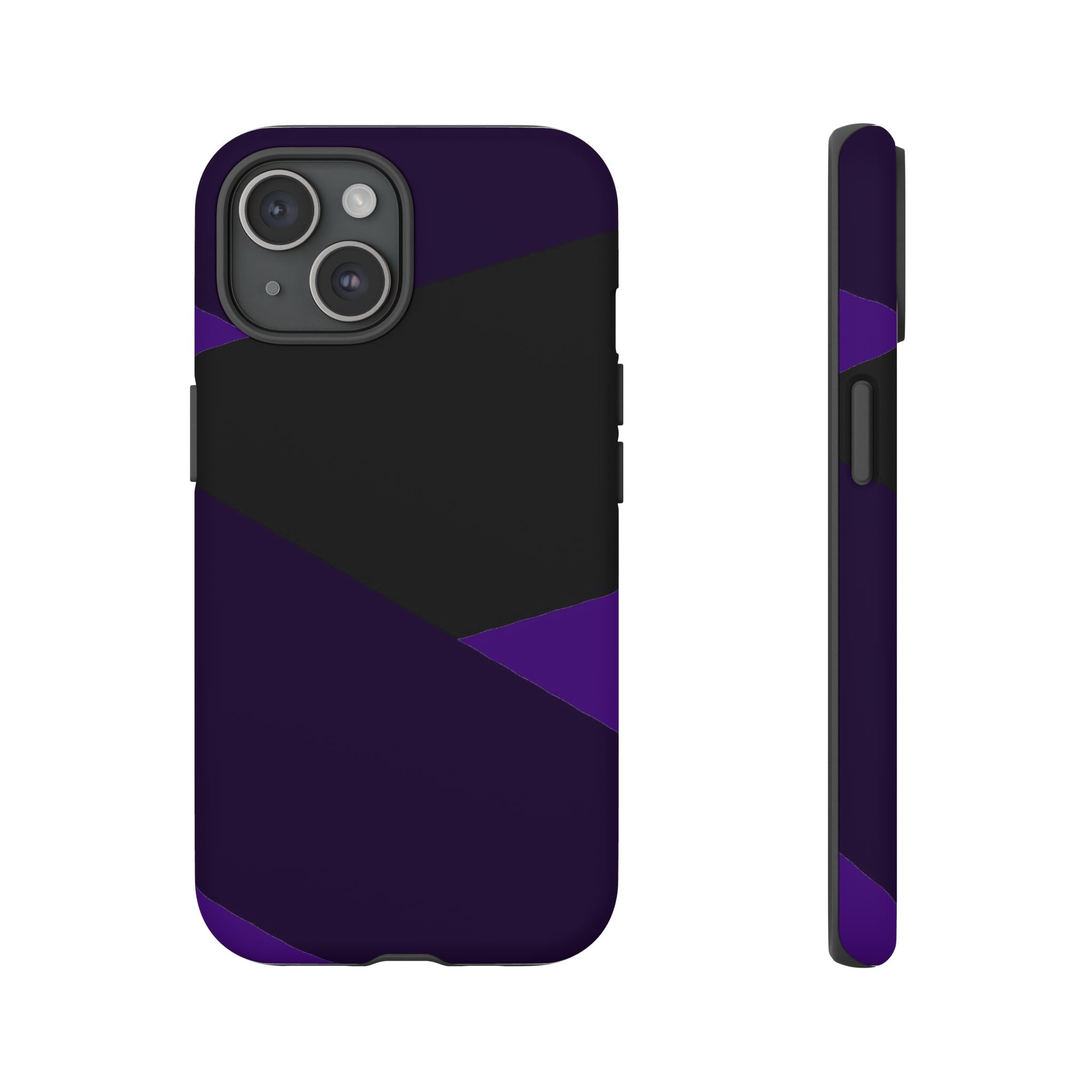 Purple Geometric Tough Phone Case — Slim Protective iPhone Cover