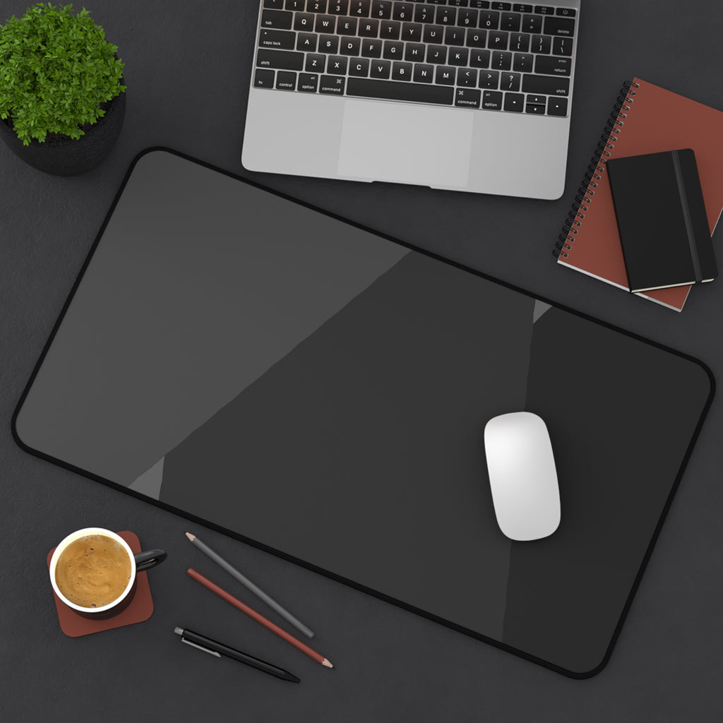 Minimal Black Geometric Desk Mat | Modern Office Mousepad