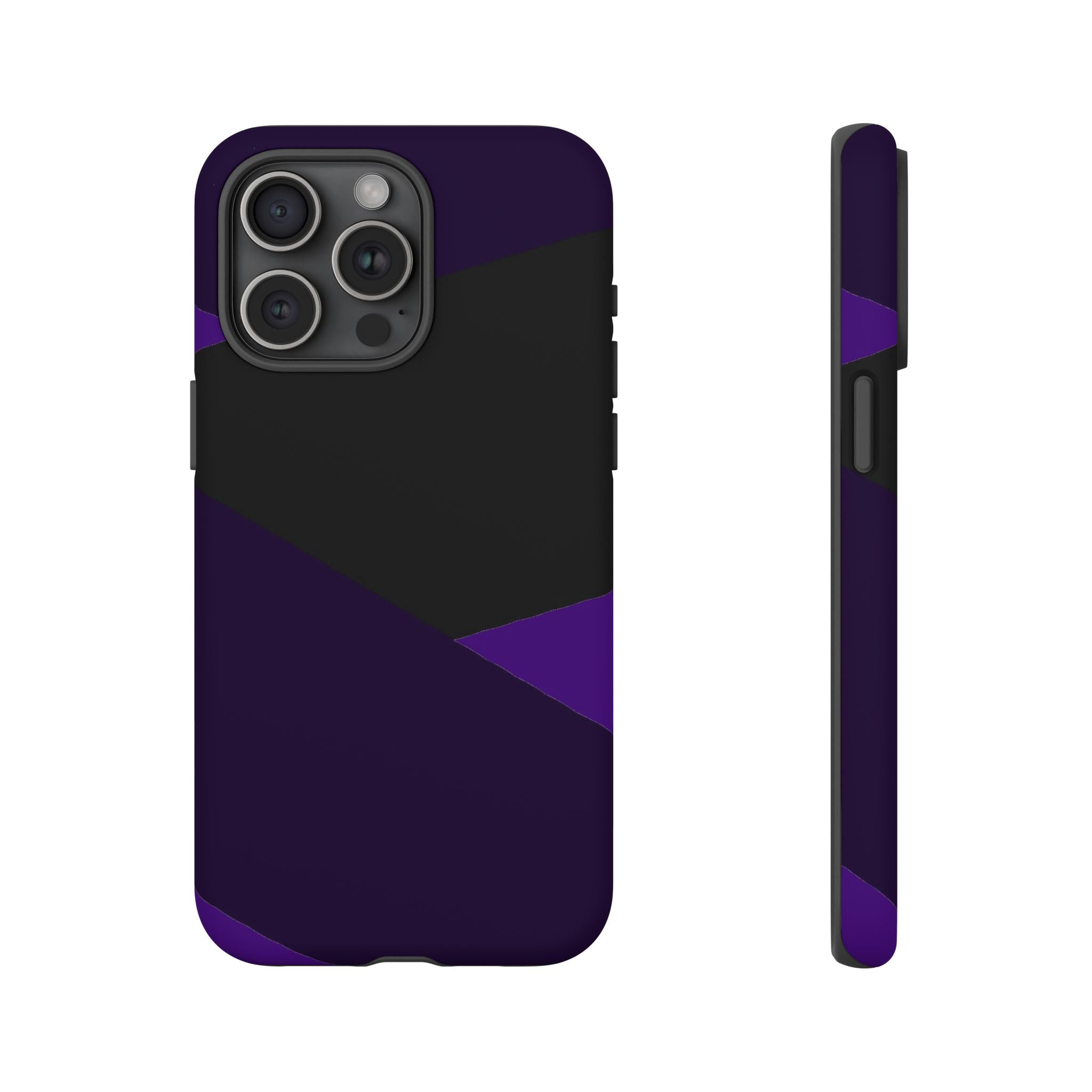 Purple Geometric Tough Phone Case — Slim Protective iPhone Cover