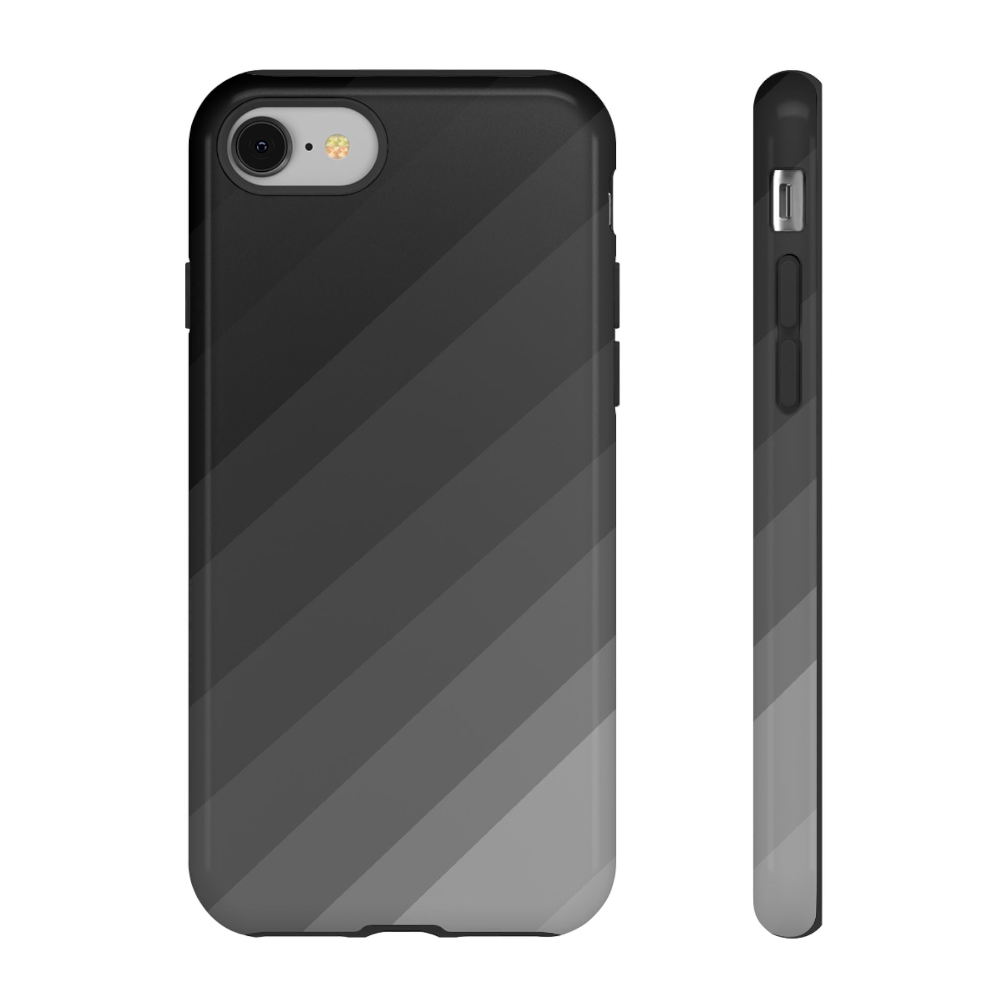 Monochrome Diagonal Stripes Phone Case