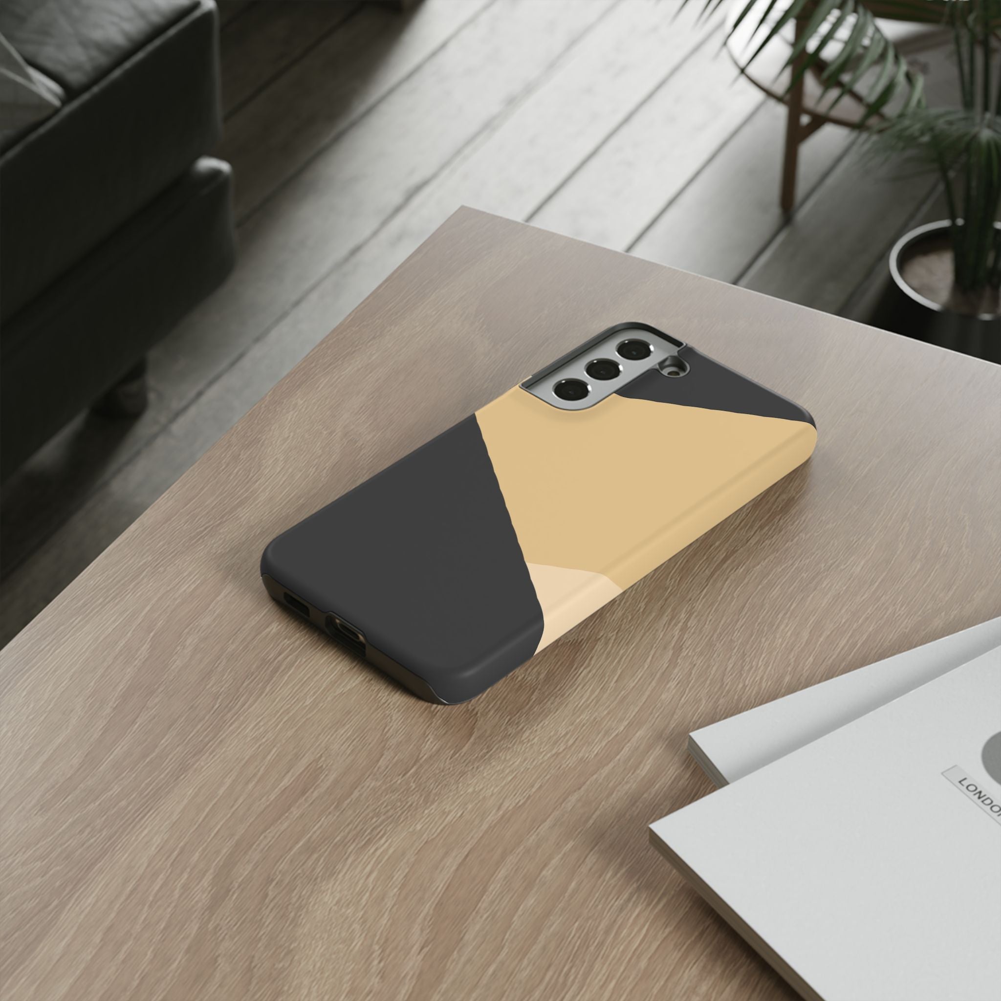 Geometric Beige Triangle Phone Case | Tough Protective Case