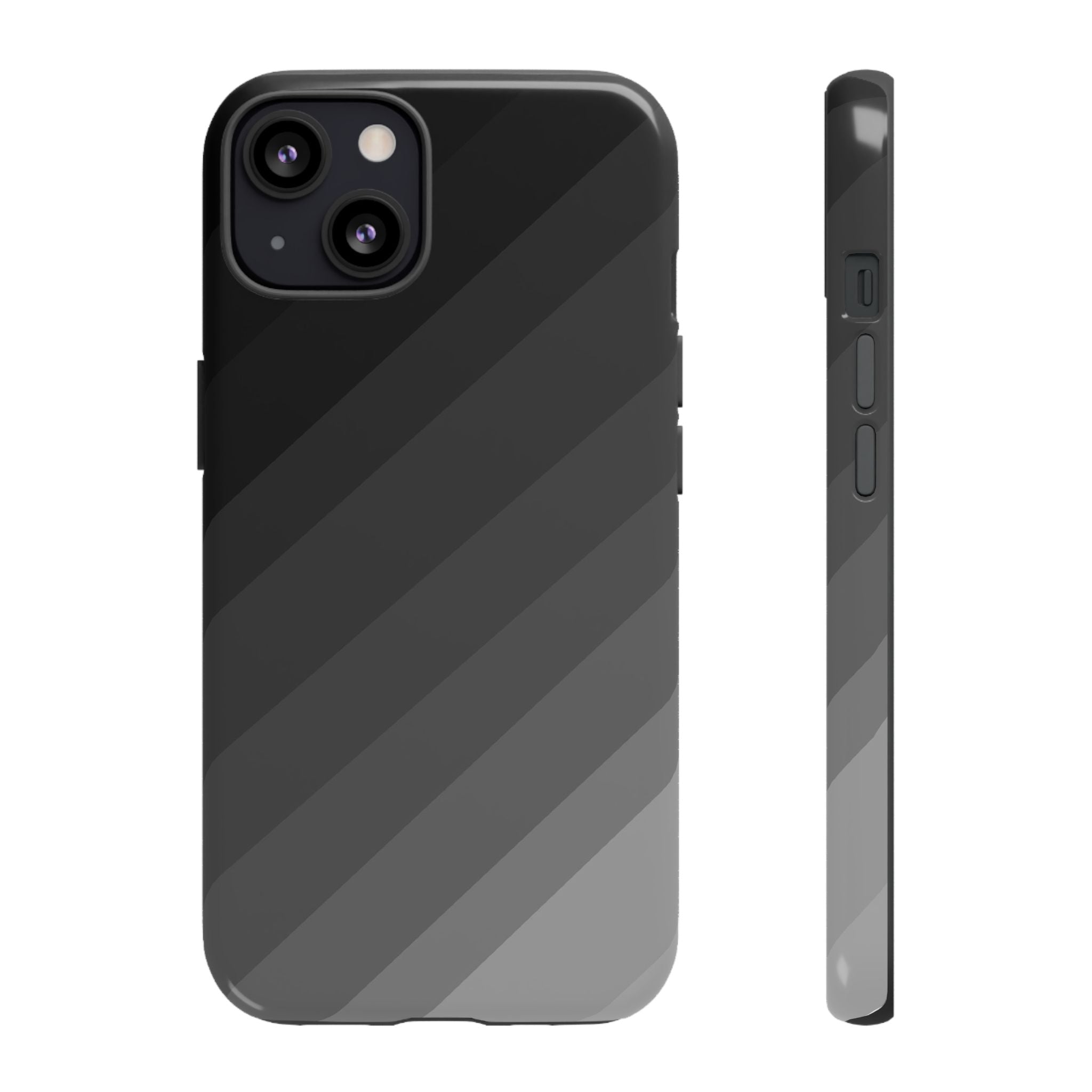 Monochrome Diagonal Stripes Phone Case