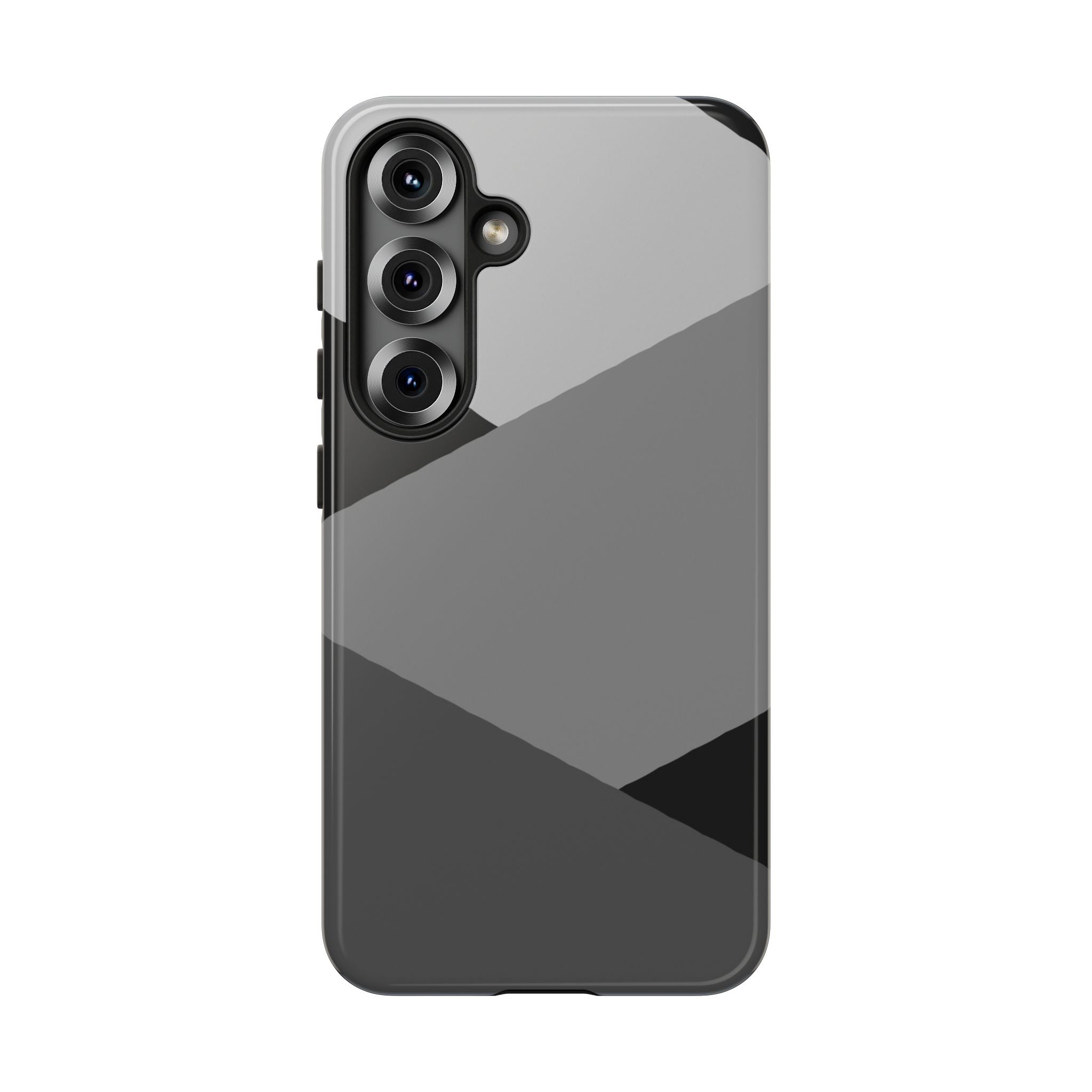 Geometric Gray Tough Phone Case — Protective iPhone Cover with Modern Minimalist Design