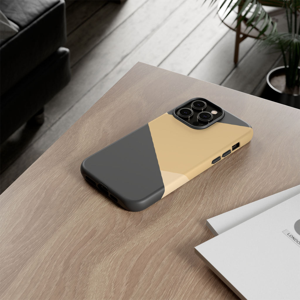 Geometric Beige Triangle Phone Case | Tough Protective Case