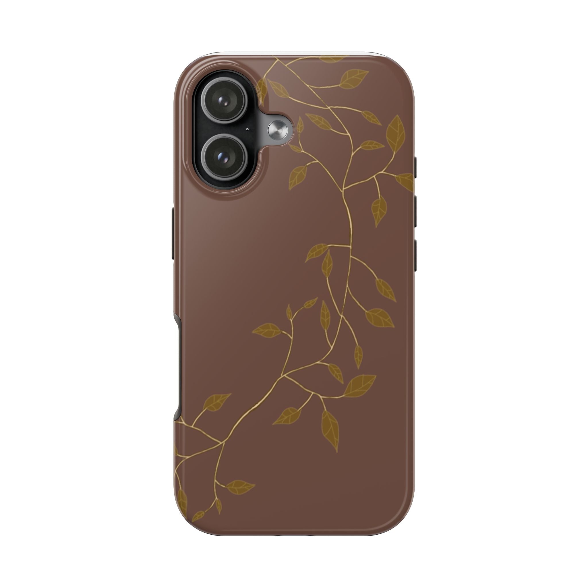 Tough Phone Case — Brown Botanical Vines Protective Phone Cover
