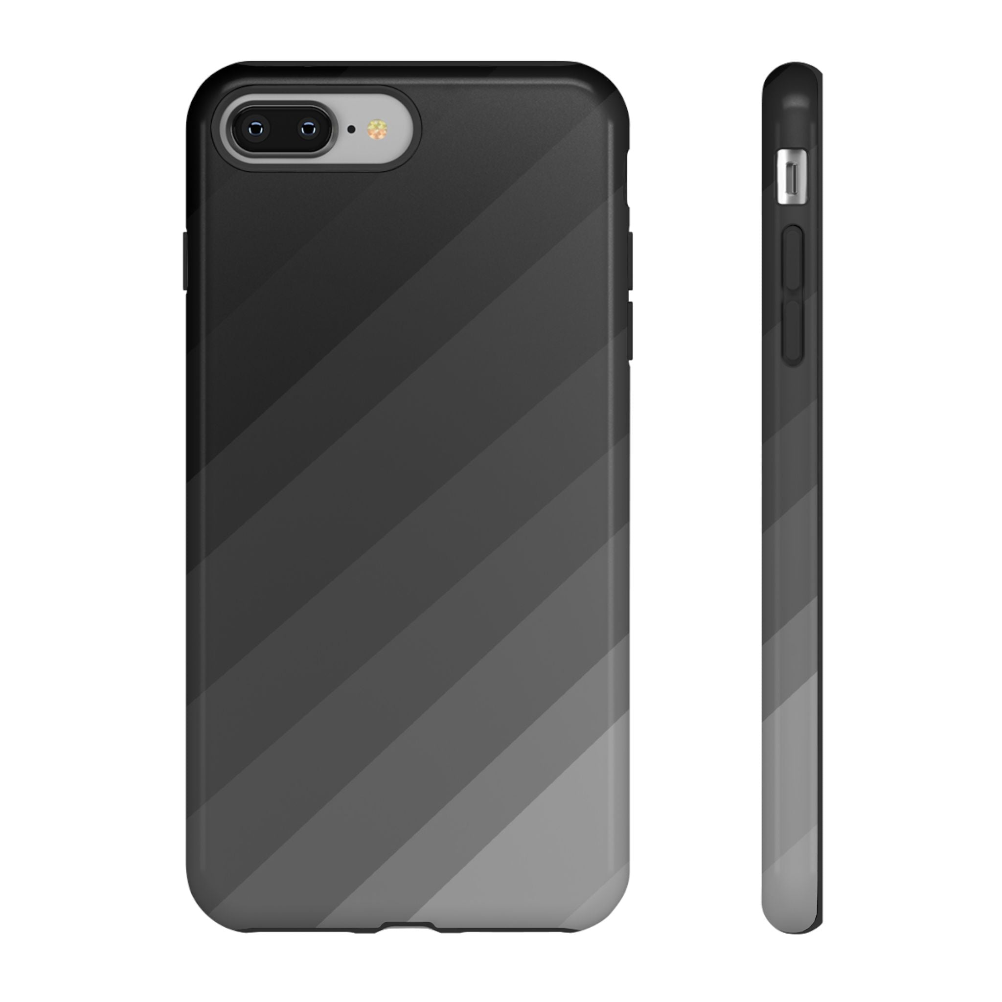 Monochrome Diagonal Stripes Phone Case