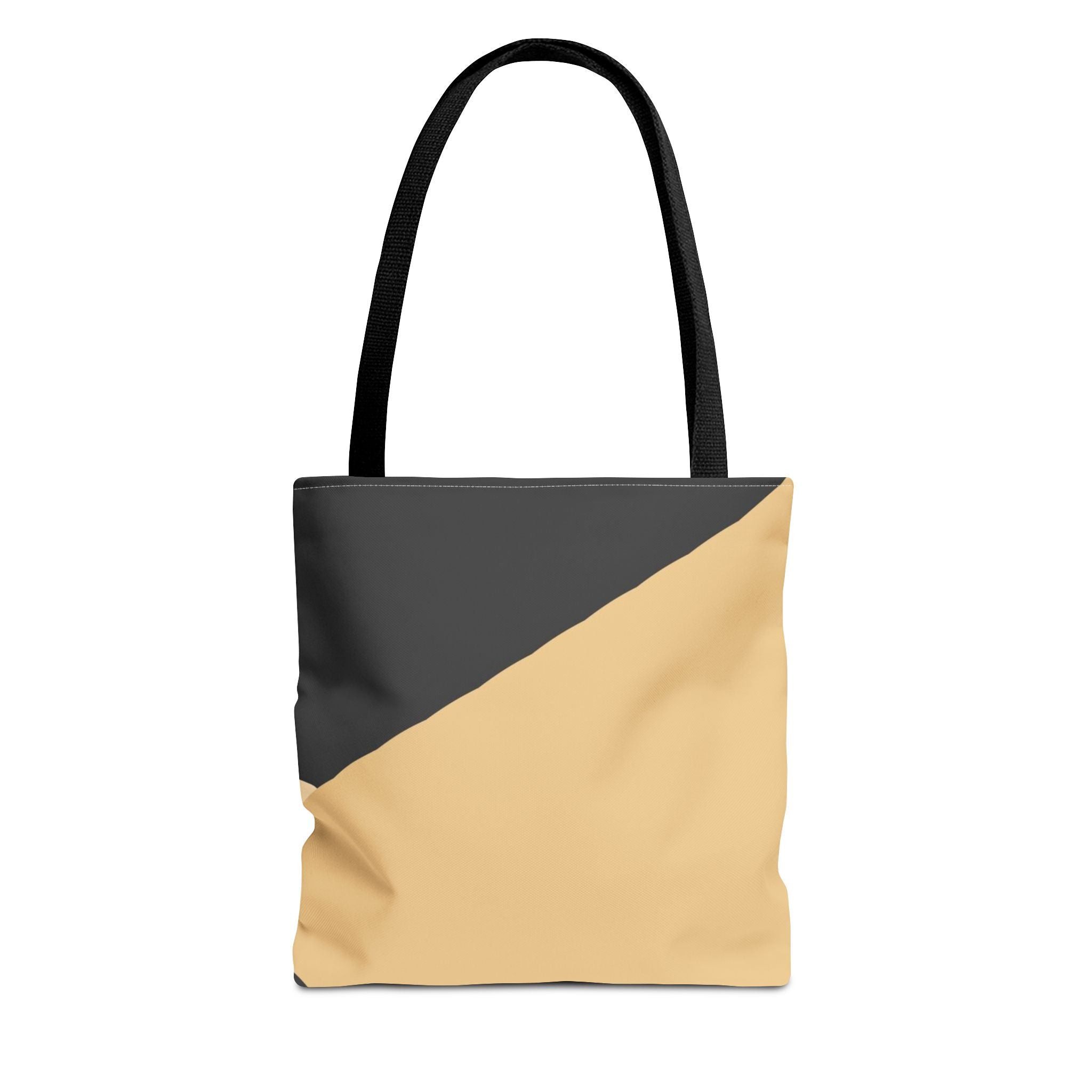 Diagonal Two-Tone Minimalist Tote Bag | Neutral Colorblock Tote