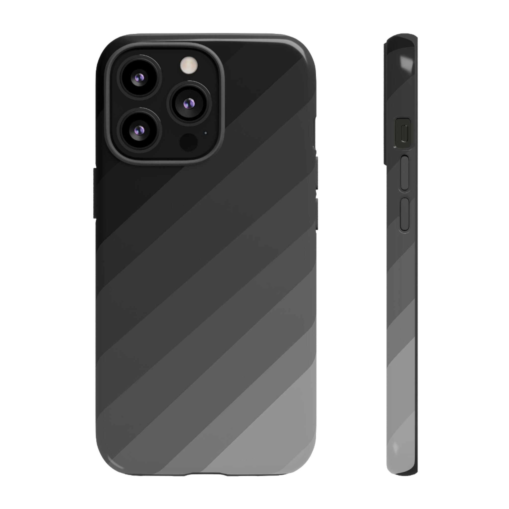 Monochrome Diagonal Stripes Phone Case