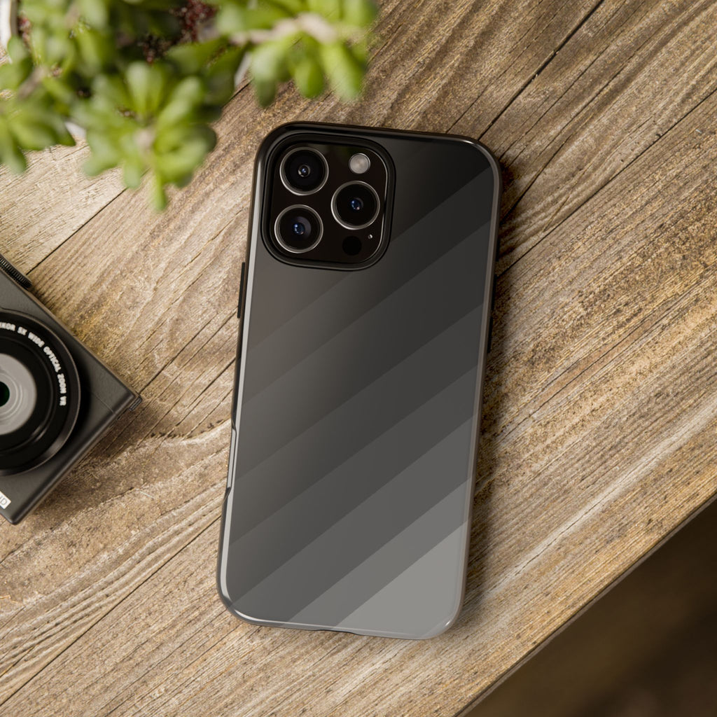 Monochrome Diagonal Stripes Phone Case