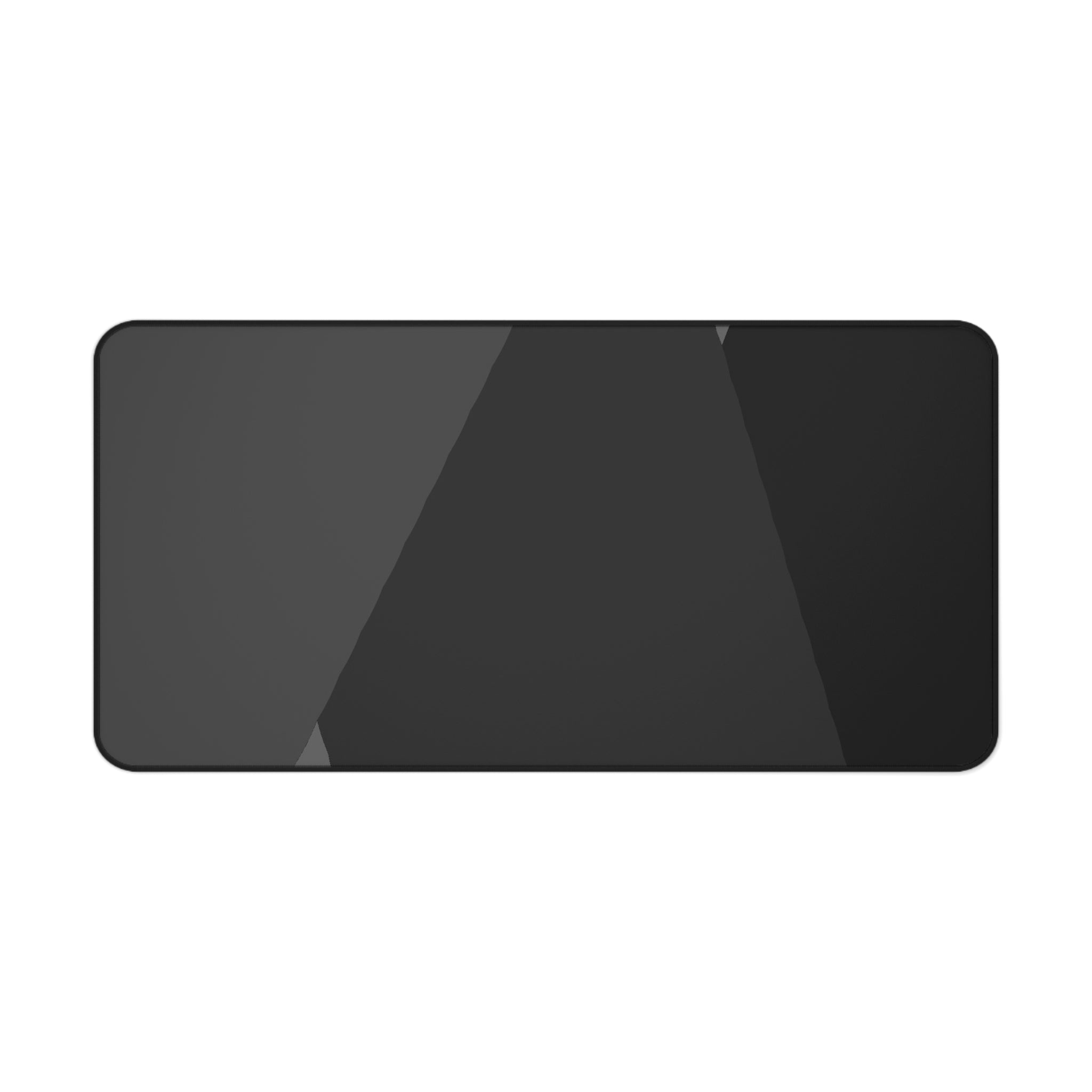 Minimal Black Geometric Desk Mat | Modern Office Mousepad