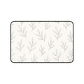 Minimal Botanical Desk Mat — Neutral Leaf Pattern Mouse Pad