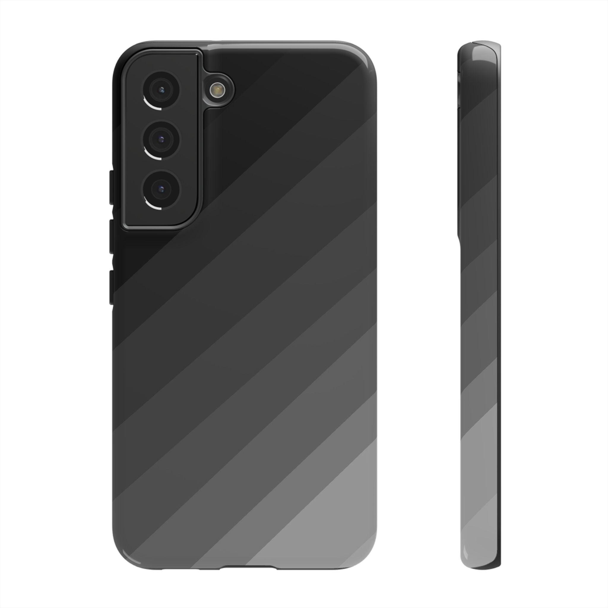 Monochrome Diagonal Stripes Phone Case