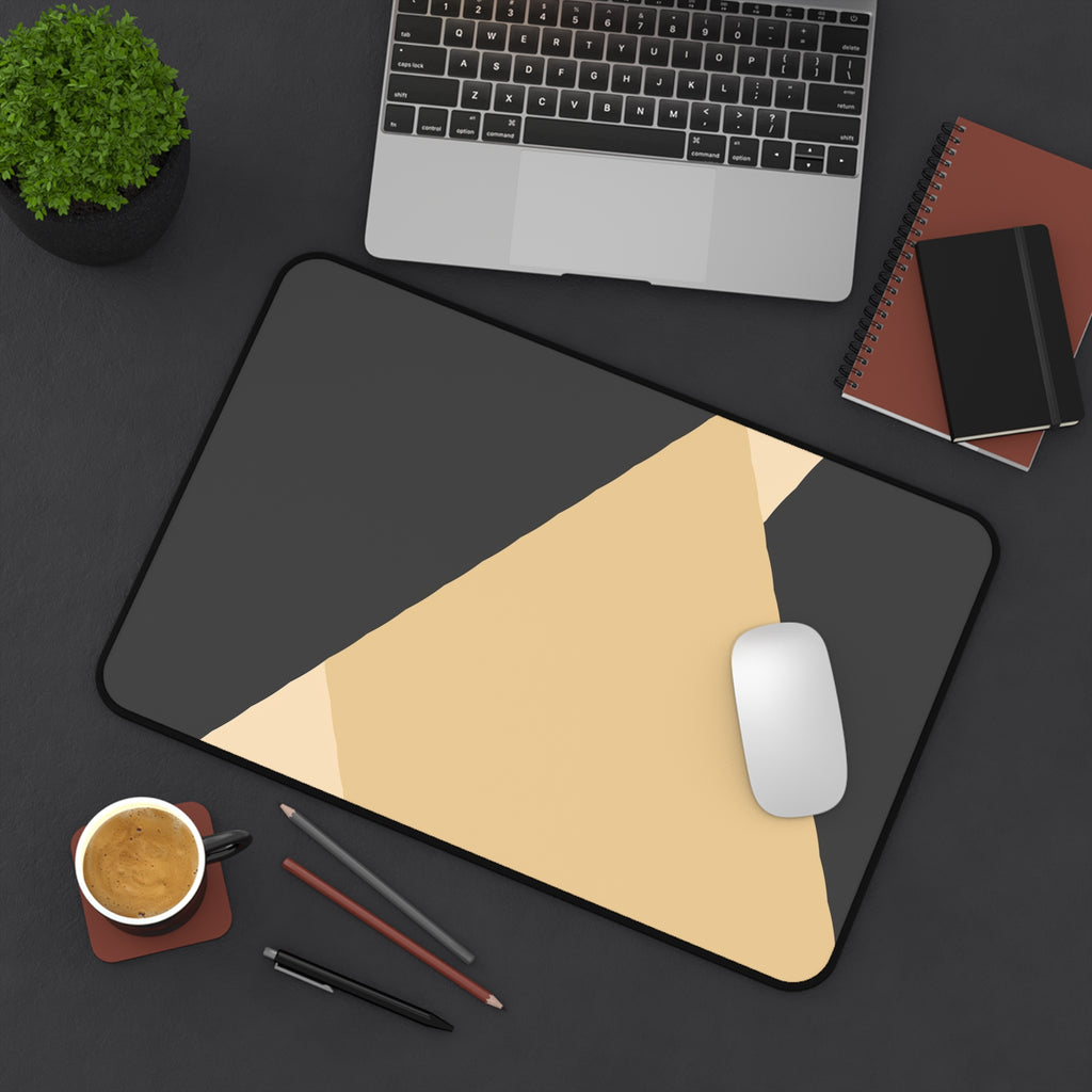 Minimal Geometric Triangle Desk Mat | Neutral Modern Mousepad