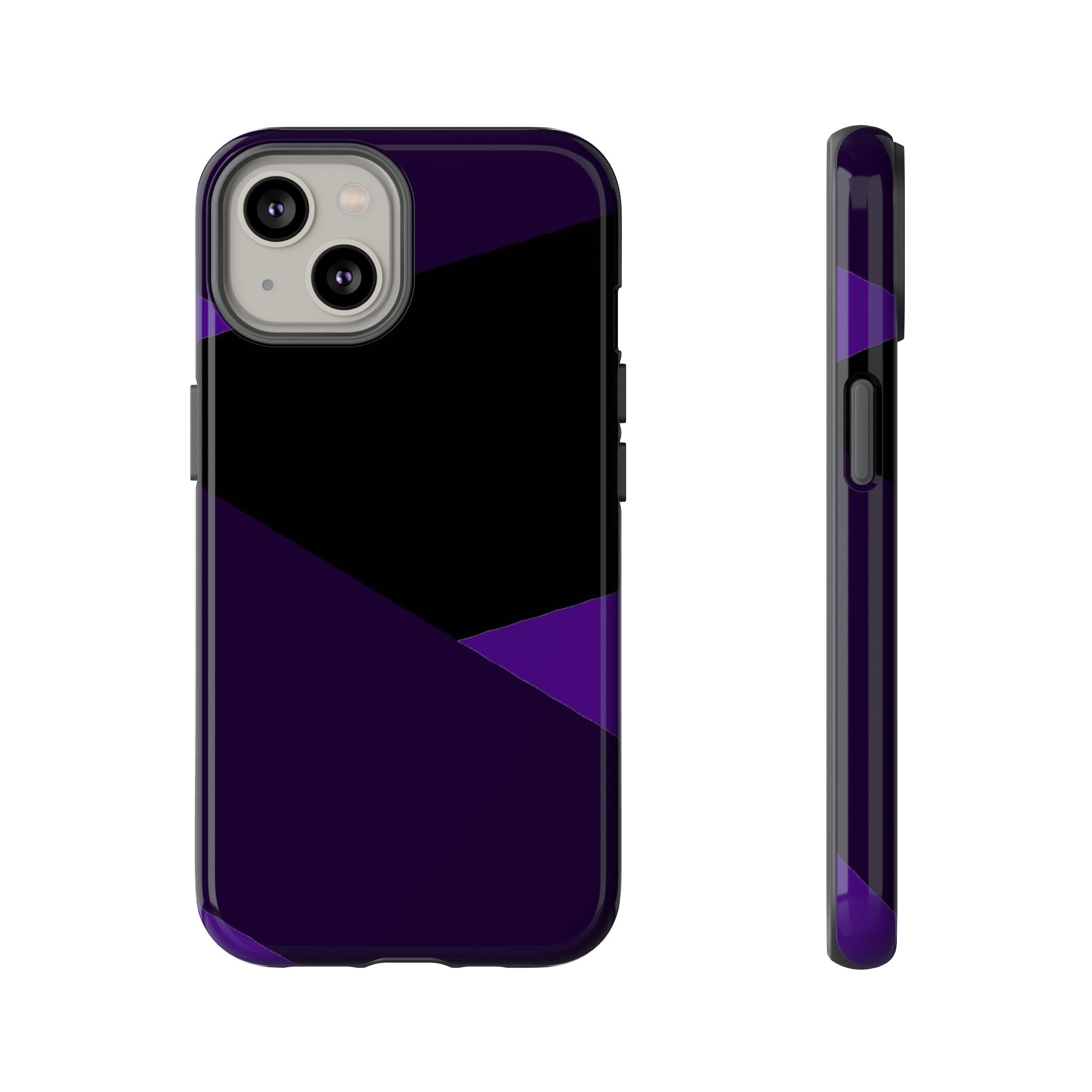 Purple Geometric Tough Phone Case — Slim Protective iPhone Cover