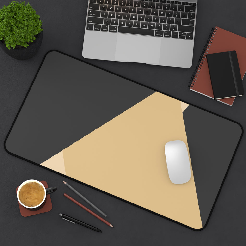 Minimal Geometric Triangle Desk Mat | Neutral Modern Mousepad