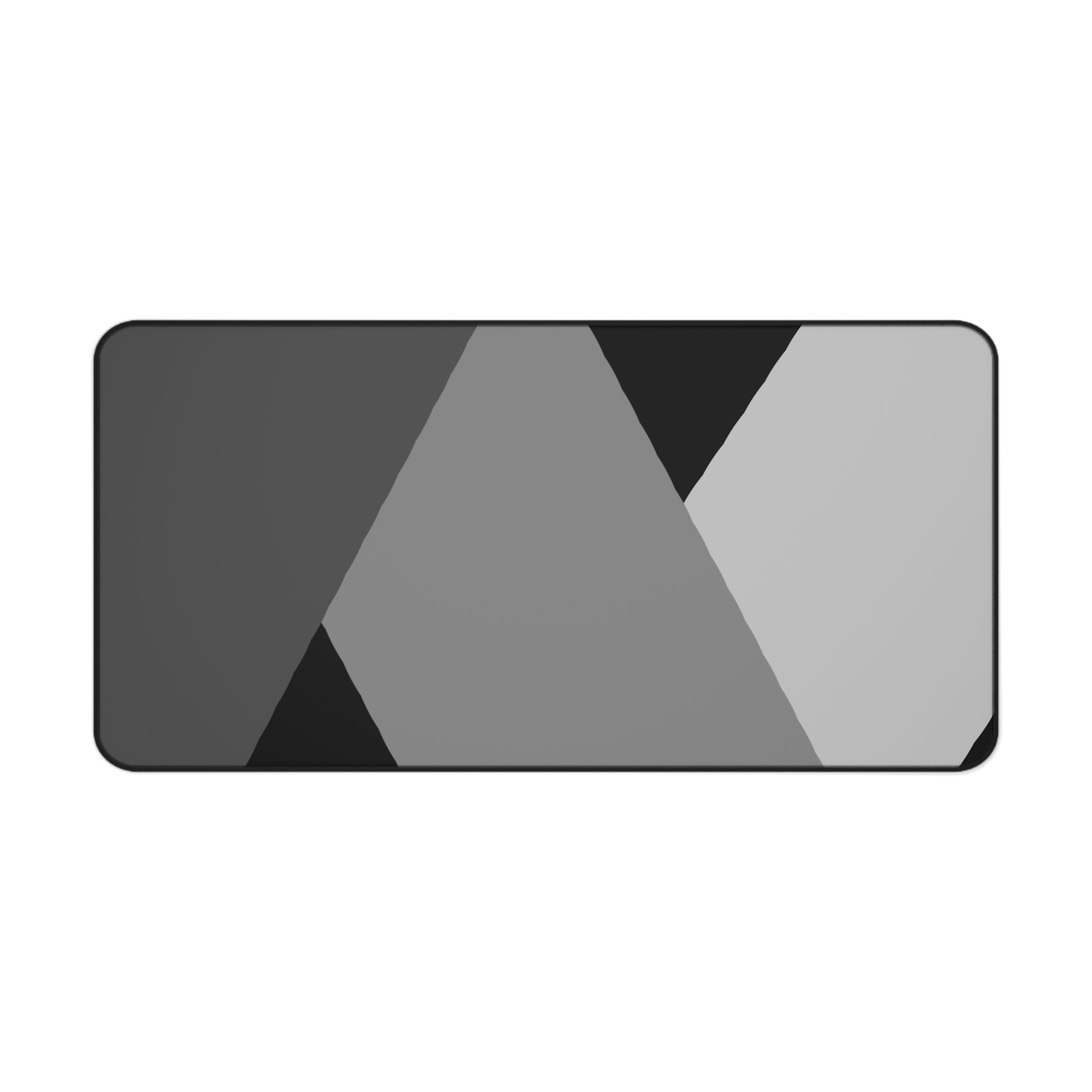 Geometric Gray Desk Mat – Minimalist Office Mouse Pad