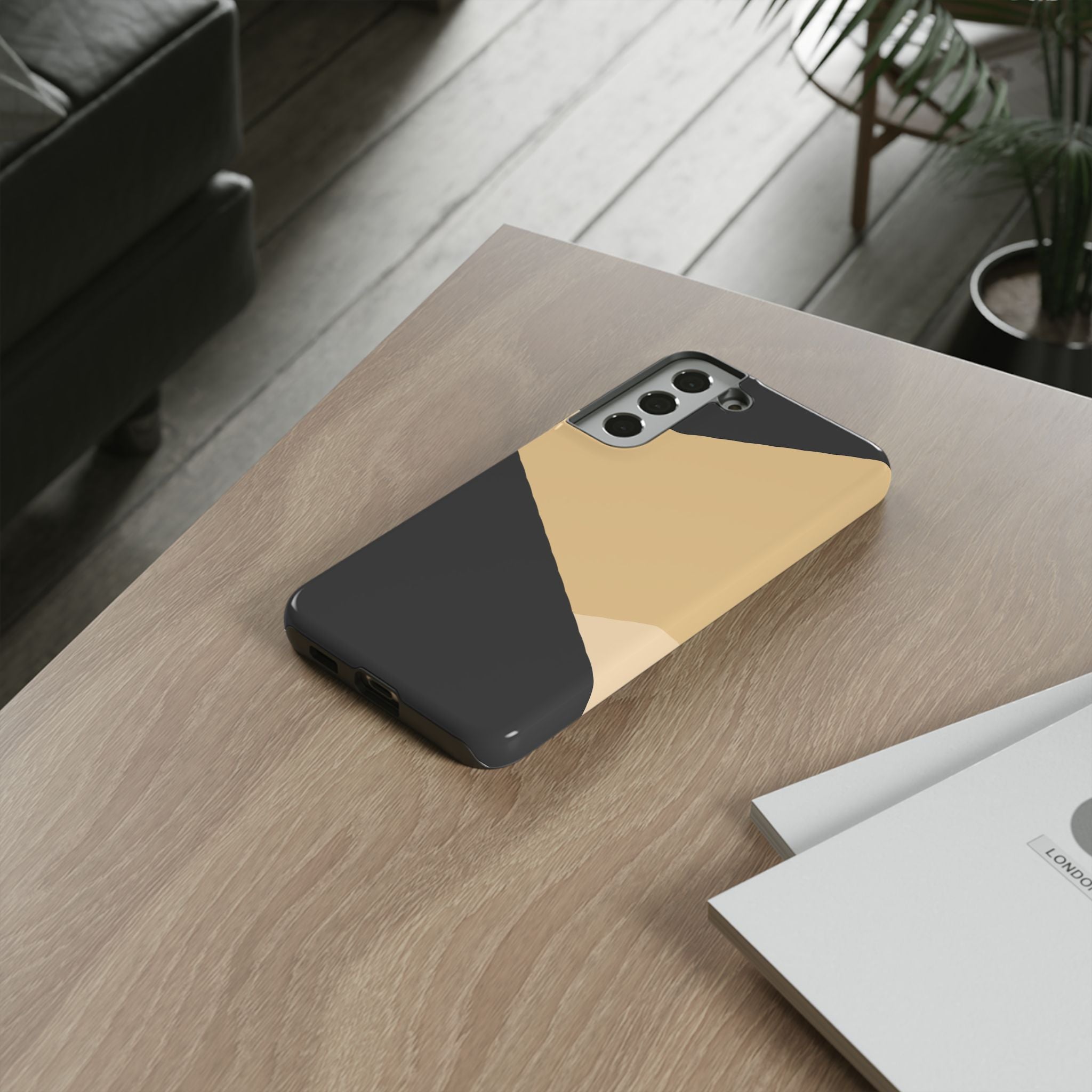 Geometric Beige Triangle Phone Case | Tough Protective Case