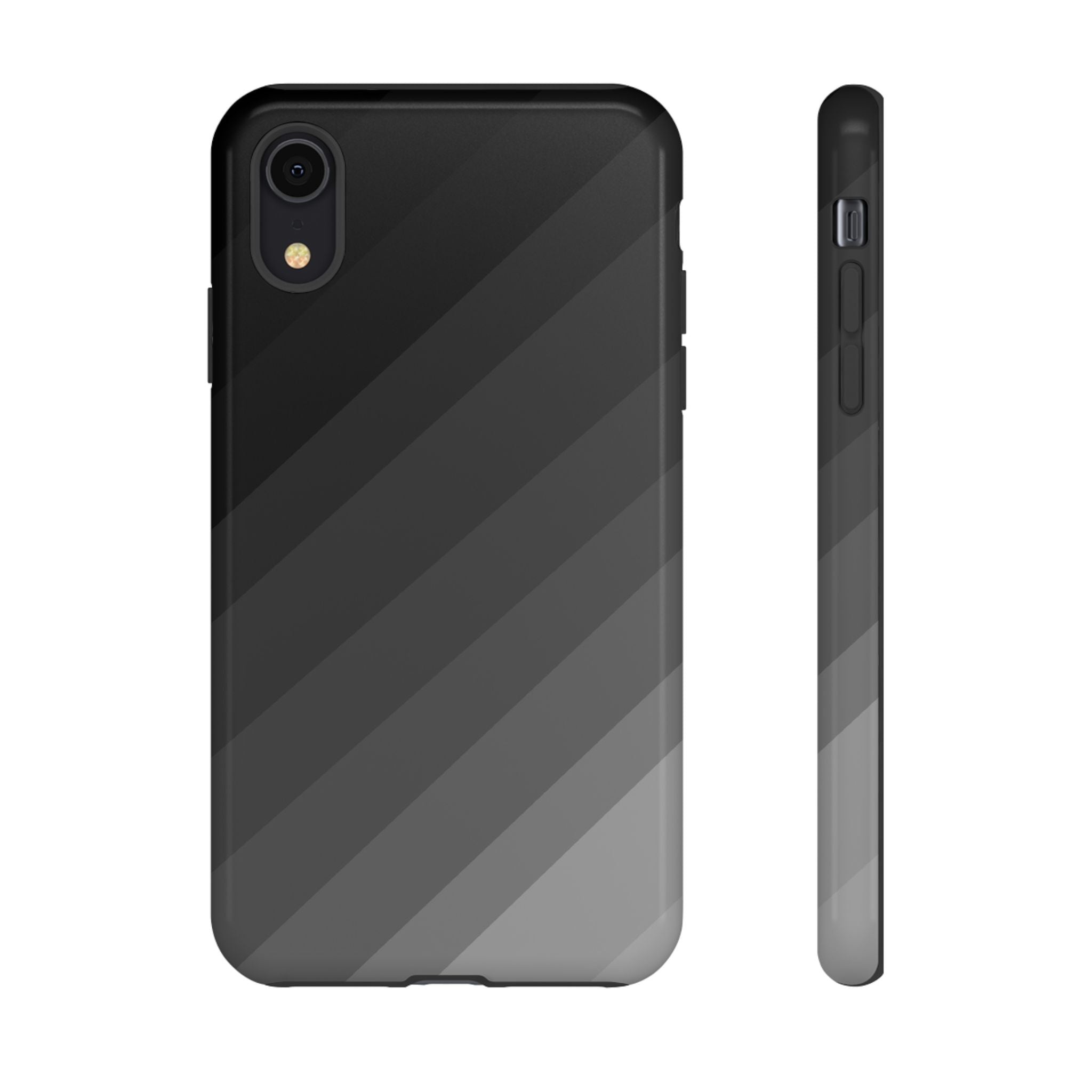 Monochrome Diagonal Stripes Phone Case